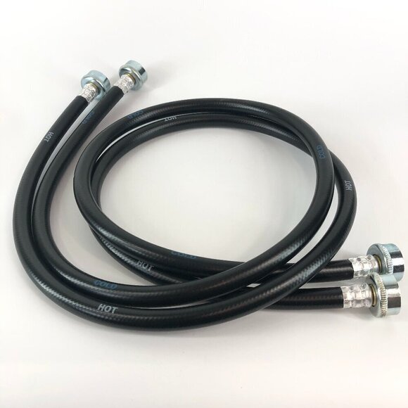 Washing Machine Hot And Cold Water Hoses 48 Inches Long - Picture 1 of 6